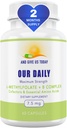 Päivittäinen vites L-Metyylifolaatti B Complex Cofactors & Essential Amino Acids (7,5 mg) - Aktiivinen folaatti, methylated B12 Methylcobalamiini, B6 ja Glysiini - 60