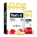 Se on Se Nutrition Omenat + banaani 100% Natural Real Fruit Bar, Paleo lapsille ja aikuisille, Ei GMO sokeriton, Ei säilöntäaineita Energia Ruoka, 14.4 Oz, pakkaus 12