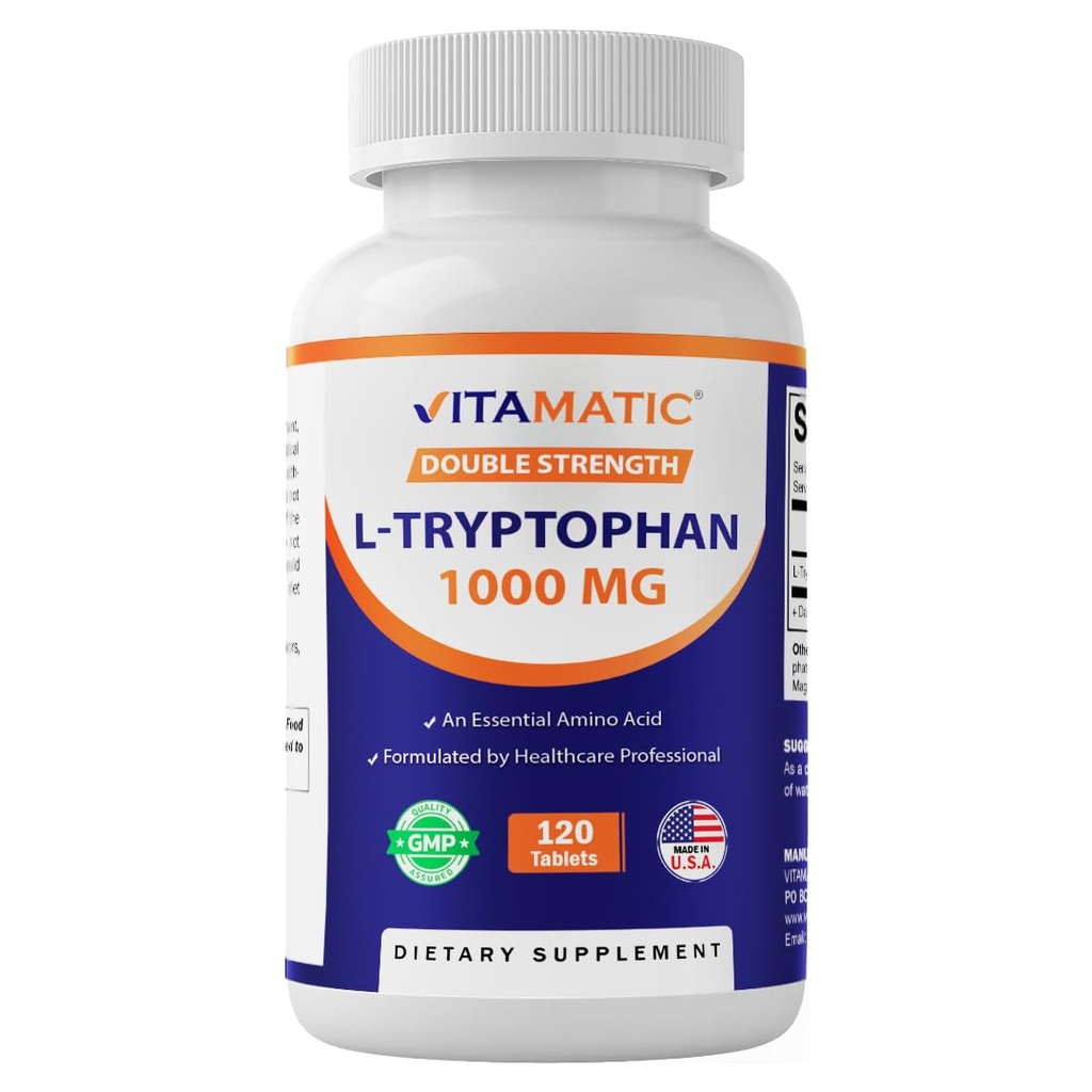 Vitamaattinen L- Tryptofaani 1000 mg 120 tablettia (120 tablettia (pakkaus 1)) (1 pullo)