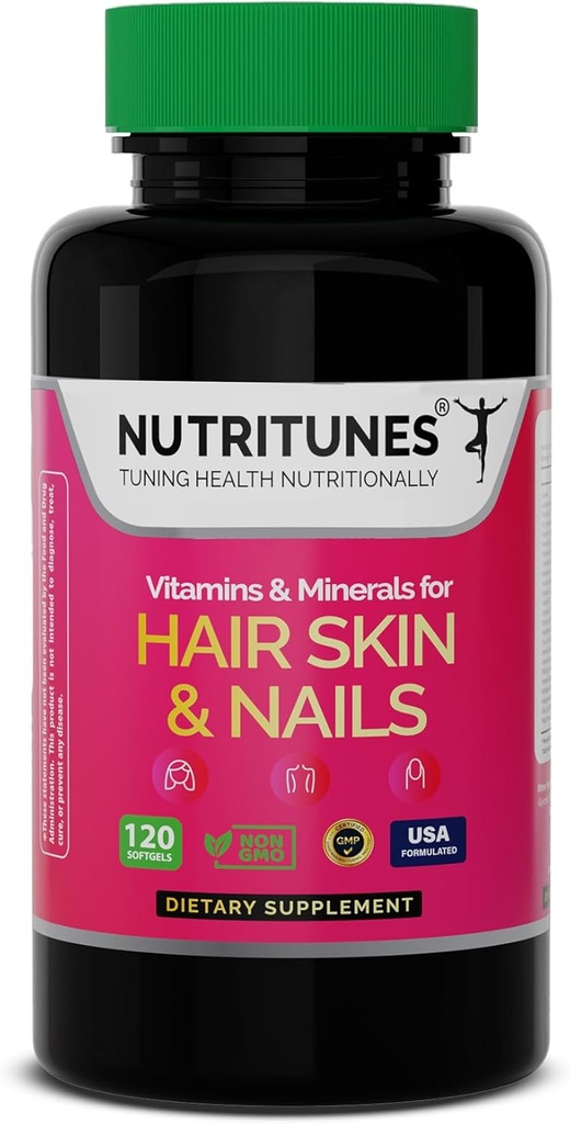 Hiukset Iho- ja kynsien vitamiinit.Biotin & Collagen Formula B-vitamiinit, Sinkki & Selenium...