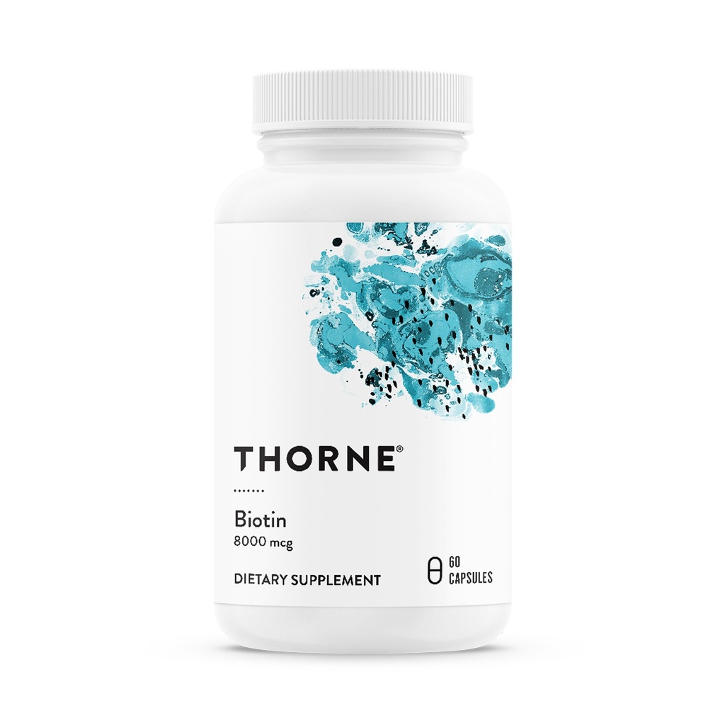 THORNE - Biotiini - B7-vitamiini täydentää terveille hiuksille, kynnet, iho & aineenvaihdunta* - 60 kapselia