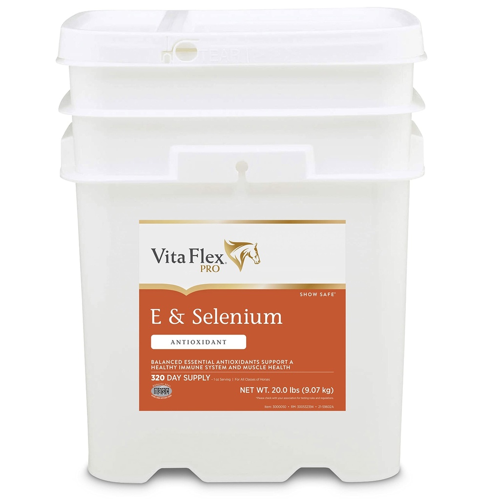 Vita Flex Pro E and Horse Selenium Supplement, Balanced Essential Antioxidants, 20 punta, 320 päivän toimitus