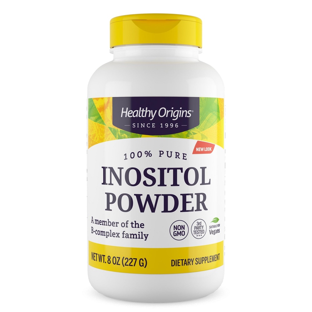 Terve alkuperä Inositol Powder, 227 g - ihon, hiusten ja kynsien terveys - B8-vitamiini Powder Supplement - osa B Complex Family - Vegaani, ei-GMO & Gluteeniton täydennysosa - 8 Oz