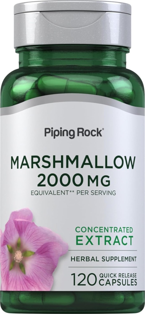 Piping Rock Marshmallow Root Supplement 2000mg ... 120 kapselia...