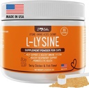 IHeartCats L-Lysine for Cats - Immunomy & respiratory Supplement for Cats - Cat Aivastelu & Runny Nenä - L-Lysine Powder with Cat Nip - Chicken & Salmon Flavor
