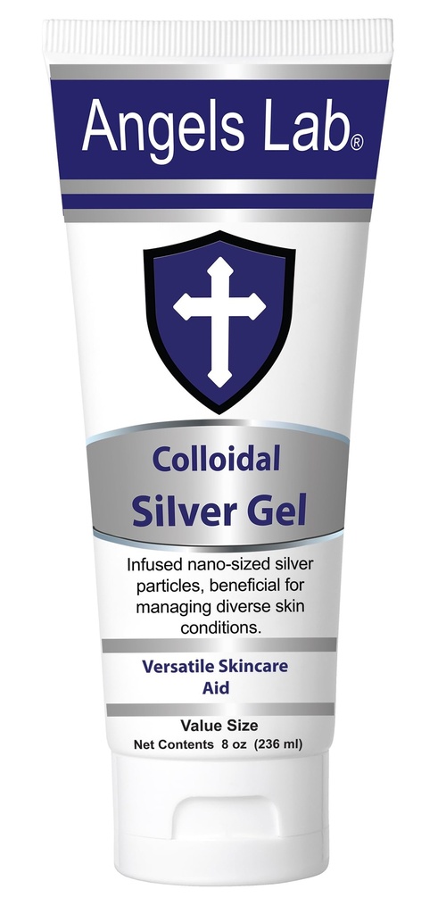 Änglar kolloidal Silver Gel Nano Silver Gel Wound Care - Unscented Healing Ointment för Burns, Sunburns & Irriterad hud - 8oz Formel