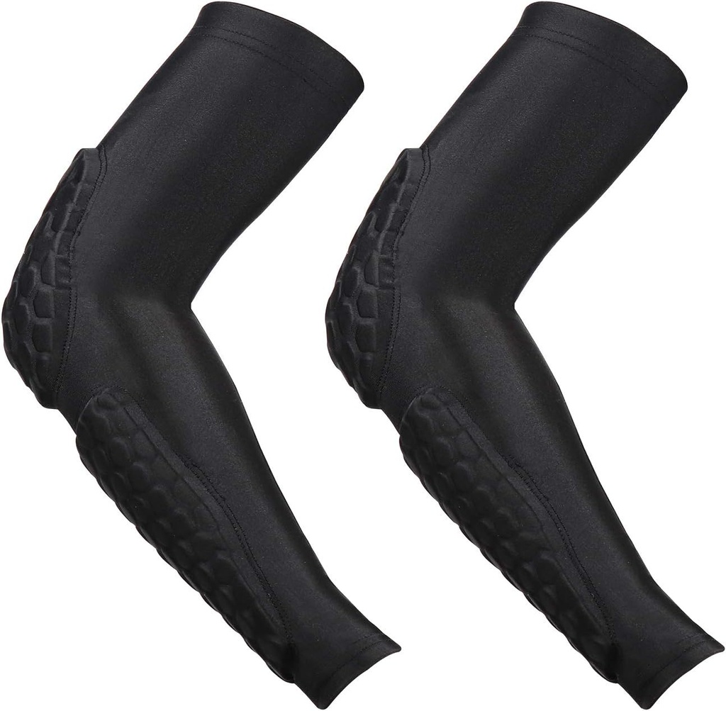 GUOZI Arm kyynärpää hihat, [2 pakkaus] Honeycomb Crashproof Arm Kyynärpäätyynyt nuorten aikuisten urheilu koripallo Lentopallo