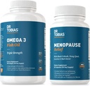 Tobias Omega 3 Fish Oil and Menopause Relief for Women, Umpieritys tuki Essential Omega 3s, Hot Flass ja Night Sweats Lisäravinteet, ei GMO