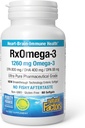 Naturliga faktorer RxOmega-3, naturligt stöd för hjärthälsa med DHA och EPA, dagligt kosttillskott, 60 Softgels