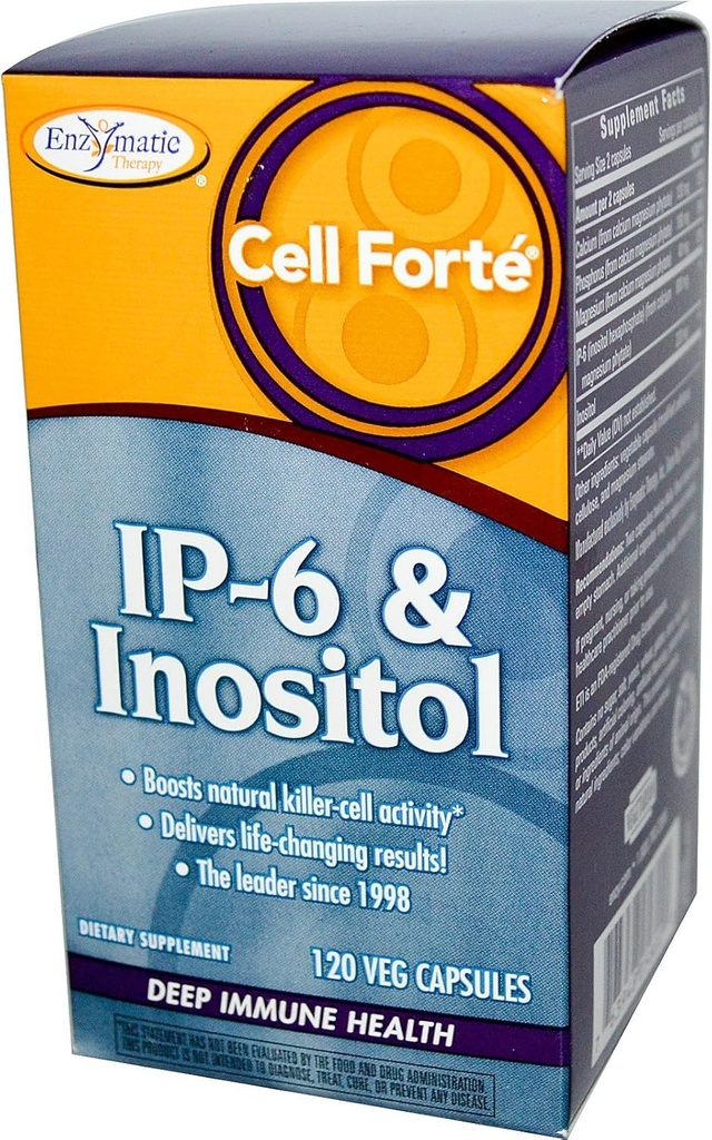 Enzymatisk terapi Cell Forte IP-6 Inositol 120 Veggie Caps
