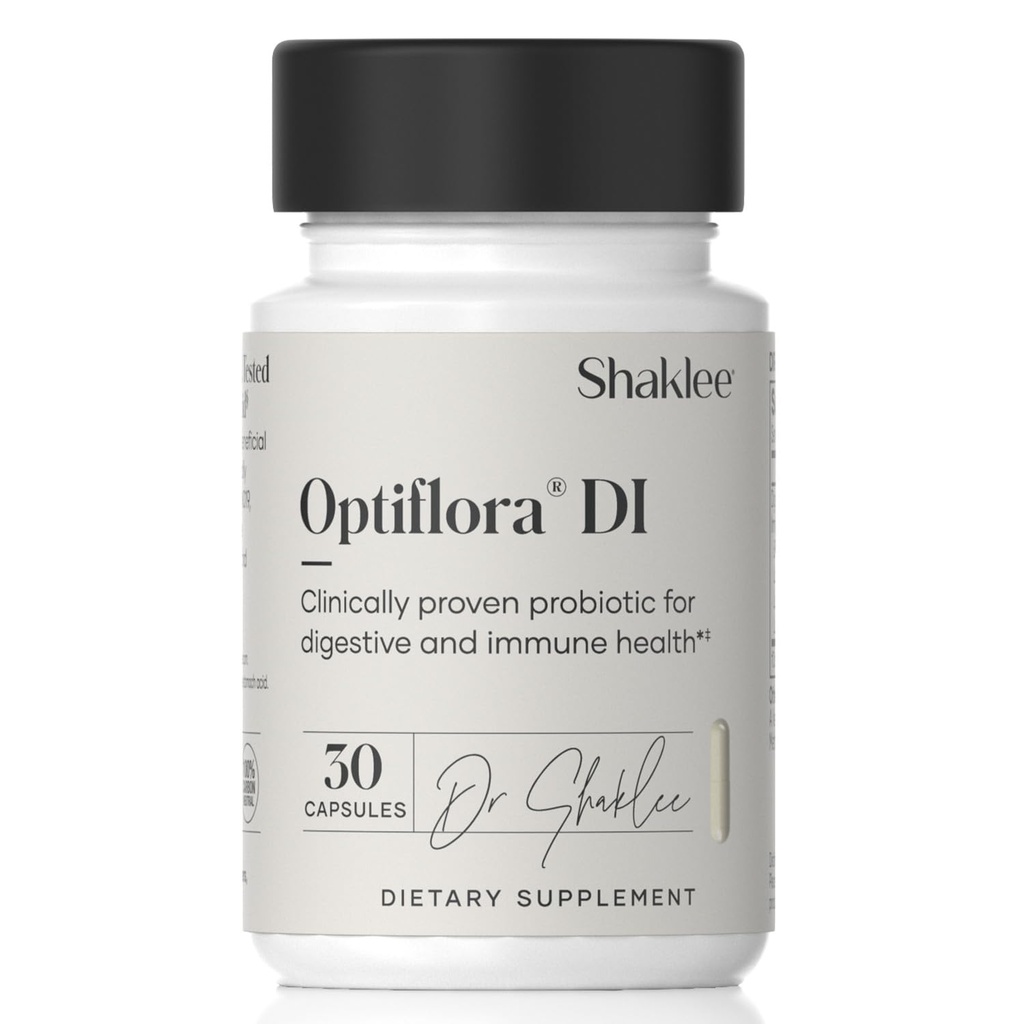 Shaklee - Optiflora® DI Probiootti -10 miljardia PMY - 4 Bakteerikanta - Bifidobacterium lactis HN019TM - Tukee suolistofloa Balance & Säännöllisyys - Gluteenittomat, soijattomat ja maitotuotteet - 30 kapselia