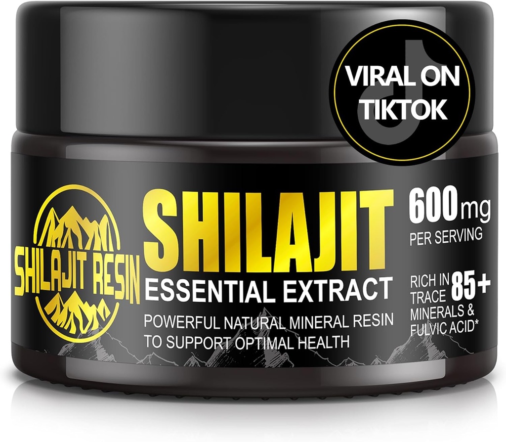 Boysea Shilajit Pure Himalayan Organic Shilajit Harsin - Gold Grade 100% Shilajit täydentää - Natural Shilajit Resin 85+ Trace Minerals & Fulvic Acid for Focus & Energy, Immuniteetti, 50 grams