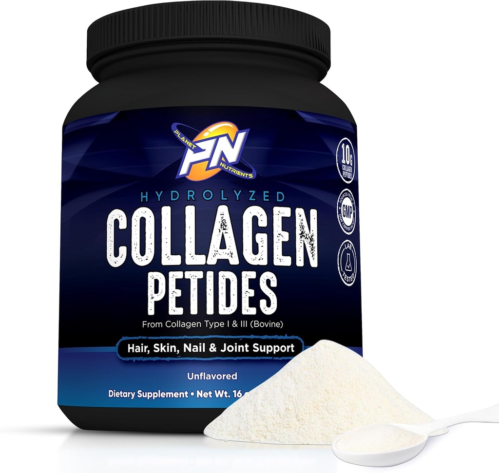 Hydrolyzed Collagen Peptides - Kollageeni tyyppi I & III Vitamiinit hiukset, iho, kynnet, ja yhteinen tuki