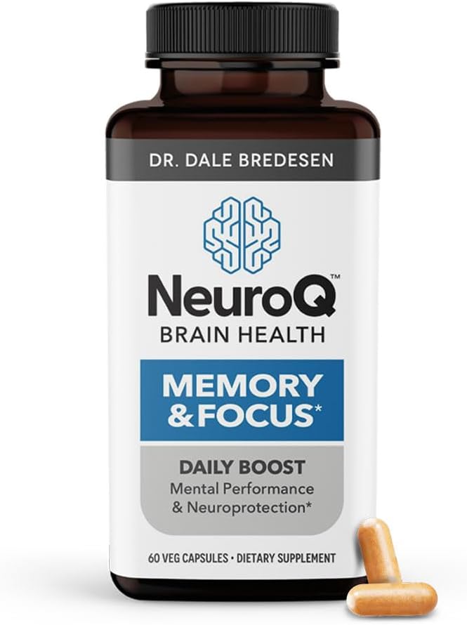 LifeSeasons NeuroQ Memory & Focus with DHA-400 - Boosts Cognitive Performance & Healthy Brain Function - Neurosuojaus Formula Dale Bredesen - 120 kapselia