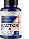 LIVEGOODTM Factor 4, Omega 3 Fish Oil with EPA & DHA, CoQ10 ja Turmeric, Advanced Q10 Coenzyme & CoQ10 lisäravinteet, DHA lisäravinteet sydän, Joint & Immuuni tuki, valmistettu Yhdysvalloissa, 60 Count,