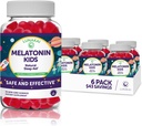 Lunakai Kids Melatoniini Gummies 1mg - Tastiest ominainen Formula - Ei-GMO, Vegan, Gluteenittomat puruton pieni annos täydentää lapsille - Luonnollinen uni Gummy lapsille 2 vuotta vanha+ - (6 pakkaus)