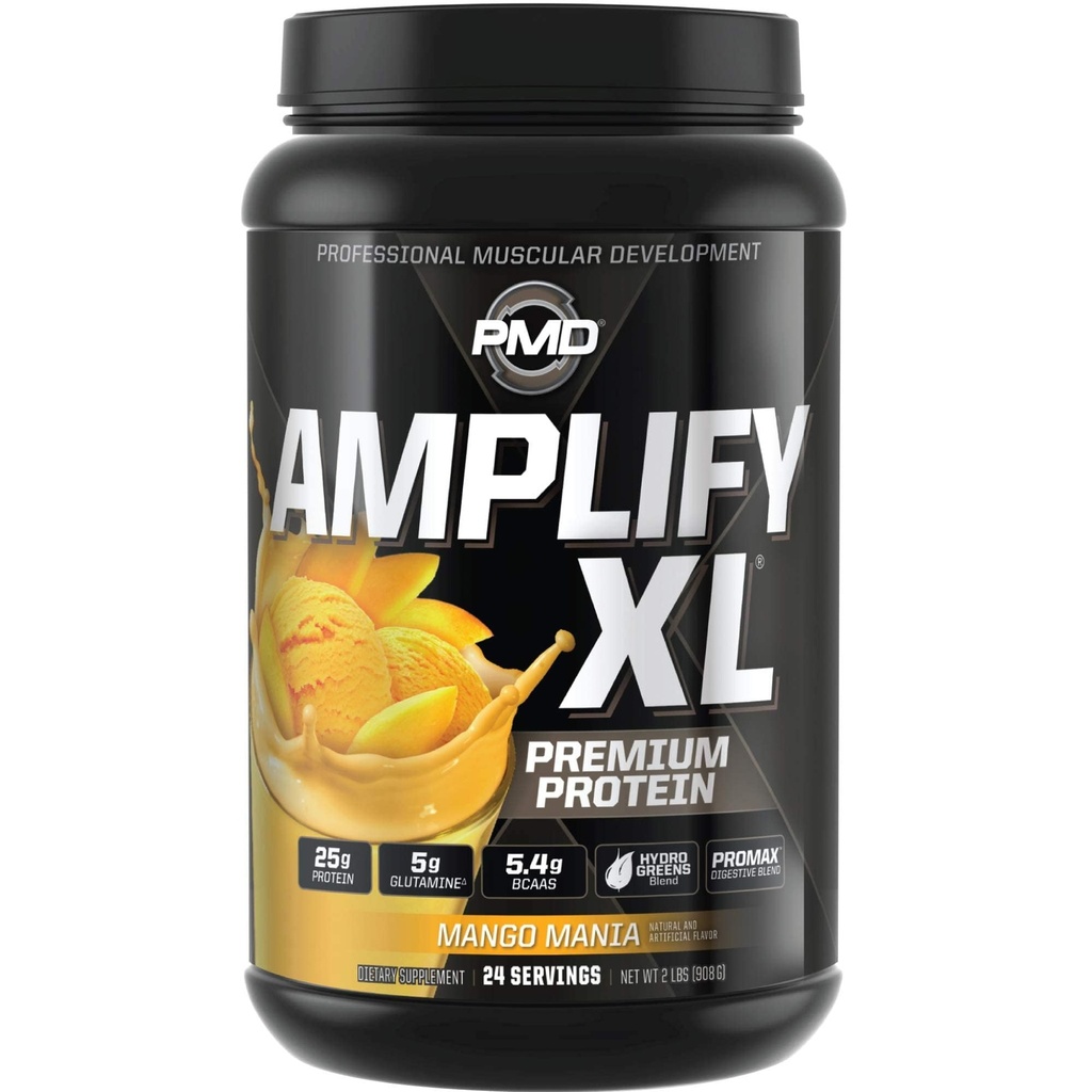 PMD Urheilu Vahvistus XL Premium Whey Protein Supplement Hydro Greens Blend - Glutamiini ja Whey Protein Matrix kanssa Superfood lihasten, vahvuus ja Recovery - Mango Mania (24 Servings)