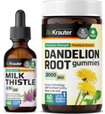 BIO KRAUTER Milk Thistle Tincture 2 Fl. Oz. & Voikukka 60 Gummy