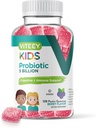 Vitey Probiootti Gummies for Kids - 5 miljardia PMY - Probiootit Lapset Ummetus Relief, Natural Immuuni & Ruoansulatusterveys Support - Kasvissyöjä, Liivate, GMO vapaa - Tasty Berry Flavored Gummy