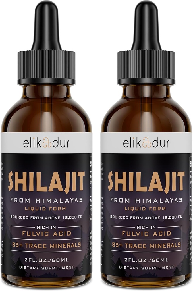 Shilajit Hartsi orgaaninen neste Supplement, Shilajit Himalayan Organic, Shilajit Liquid Drop, Shilajit Drop sisältää 85 trace Minerals, Vaihtoehto hartsi & kapselit, 120 ml
