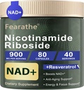 Liposomal Nicotinamide Riboside - NAD+ Tillägg med Resveratrol och Quercetin - NAD Nicotinamide Riboside Resveratrol 900mg för anti-aging, energi, fokus - 80 kapslar, 40 dagar leverans