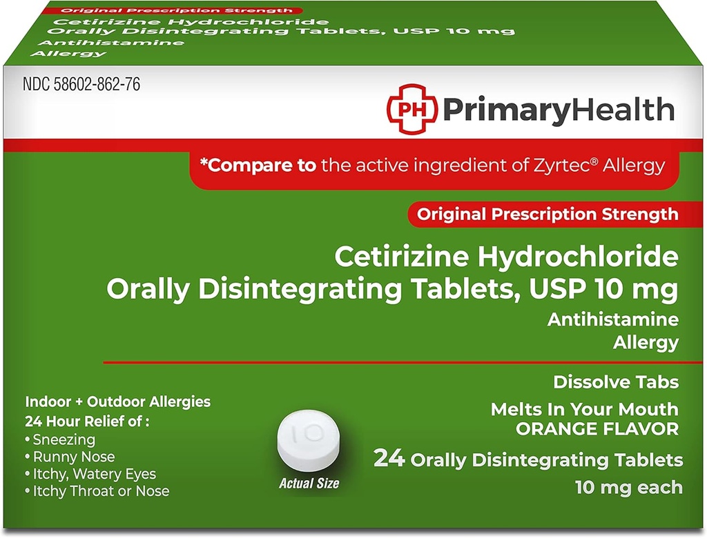 Setiritsiini Hcl, 10 mg Odt, 24