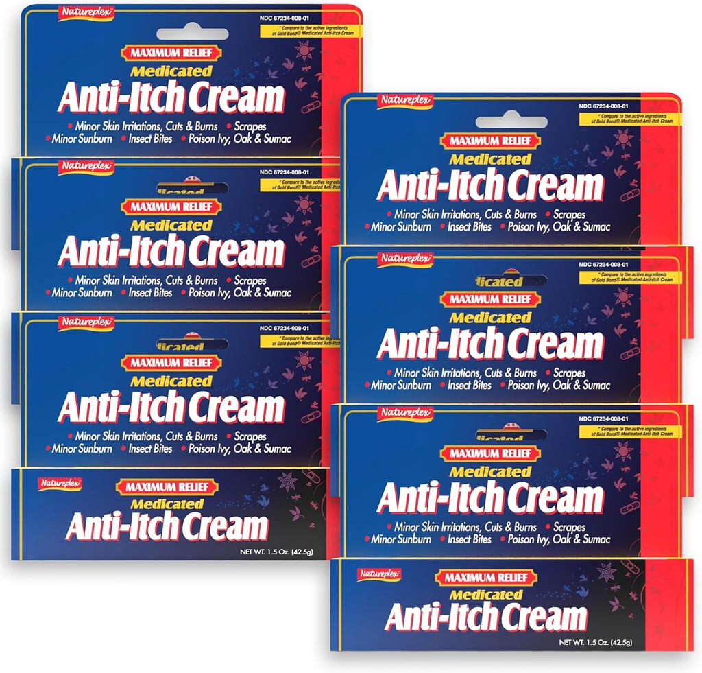Natureplex Maximum Relief Lääkevalmisteet Itch Cream 1.5oz (6 pakkaus) ...