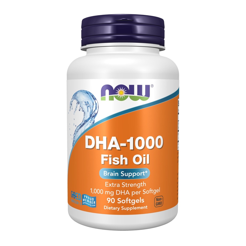 Nu livsmedelstillskott, DHA 1000 Brain Support, Extra Styrka, 1000 mg DHA, 90 Softgels