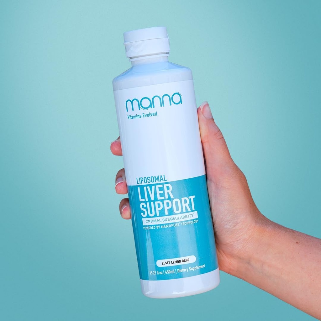 Manna Liposomal Liver Support - Liver Cleanse Detox & Repair - Liver Support Supplements för kvinnor och män