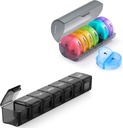 Sukuos 2 Pack Viikoittain pilleri Organizer, Päivittäinen pillerilaatikko 7 päivän pillerikotelot vitamiineja, kalaöljyjä tai lisäravinteita
