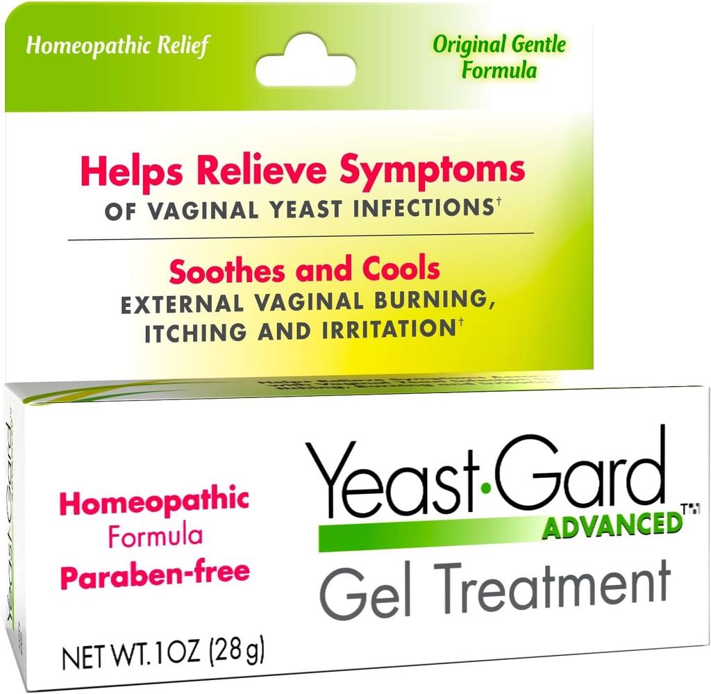 HiivaGard Advanced Homeopaattinen Hiiva hoito emätin geeli -valkoinen 1 oz