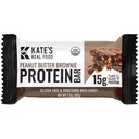 Kate's Real Food Organic Protein Bars - (Peanut Butter Brownie, 2.2 oz, Pack of 12) - Plant Based Protein Bars - Gluten Free, Soy Free, Non GMO, Whole Grains och All Natural