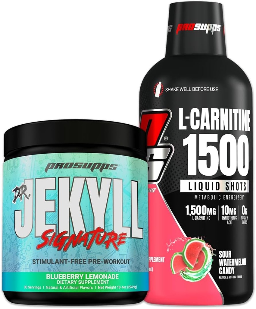 PROSUPPS Dr. Jekyll Allekirjoitus Mustikka sitruuna ja L-karnitiini 1500 Hapan vesimeloni Candy Bundle