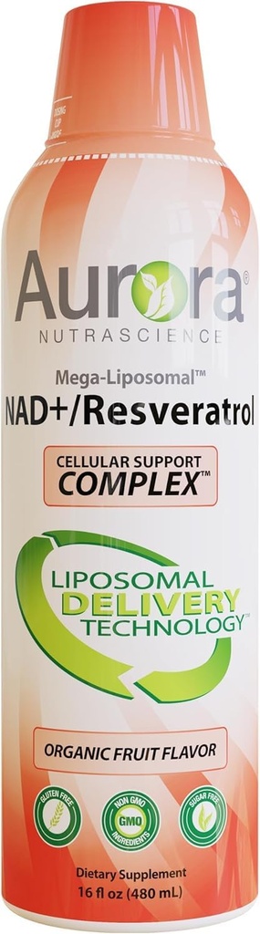 Vida Lifescience Liposomal NAD+ Liquid Supplement with Resveratrol ... 32 Servings... tukee solujen energia- ja aineenvaihduntatoimintoja...