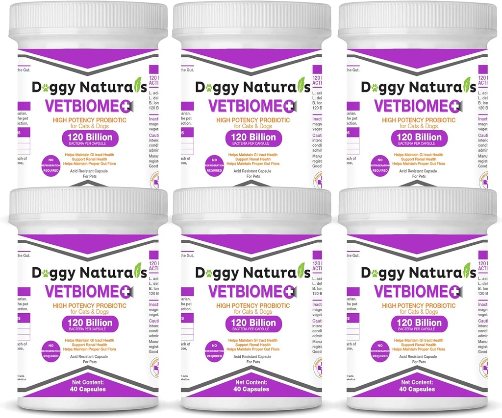 Vetbiome Plus High Potency Probiootit Lemmikkieläimet (240 kapselia) Valmistettu Yhdysvalloissa - EI jäähdytys vaaditaan!!