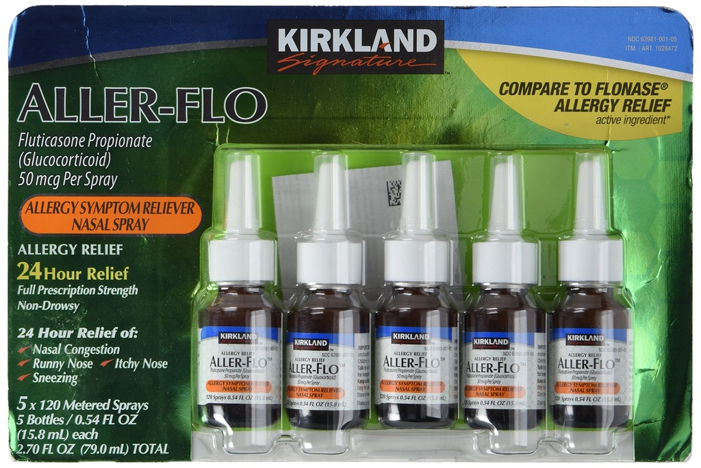 KIRKLAND ALLEKIRJOITUS Kirkland Aller-Flo Fluticasone Propionate (Glukortikoidi), 0,54 Fl Oz.