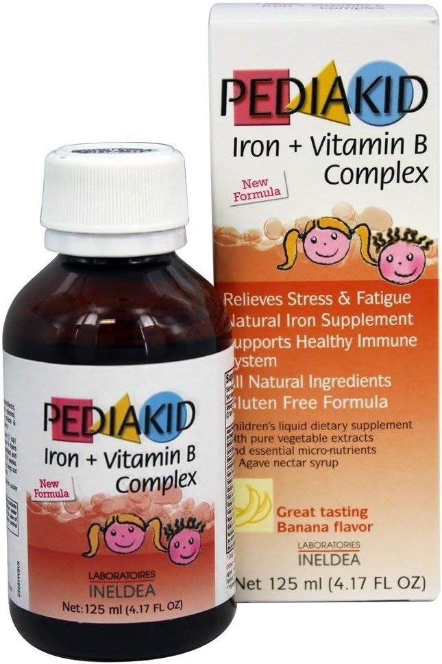 Järn + Vitamin B kompletterar alla nya formel naturliga vitaminer och mineraltillskott för att hjälpa barn med trötthet, trötthet och spårförhållanden