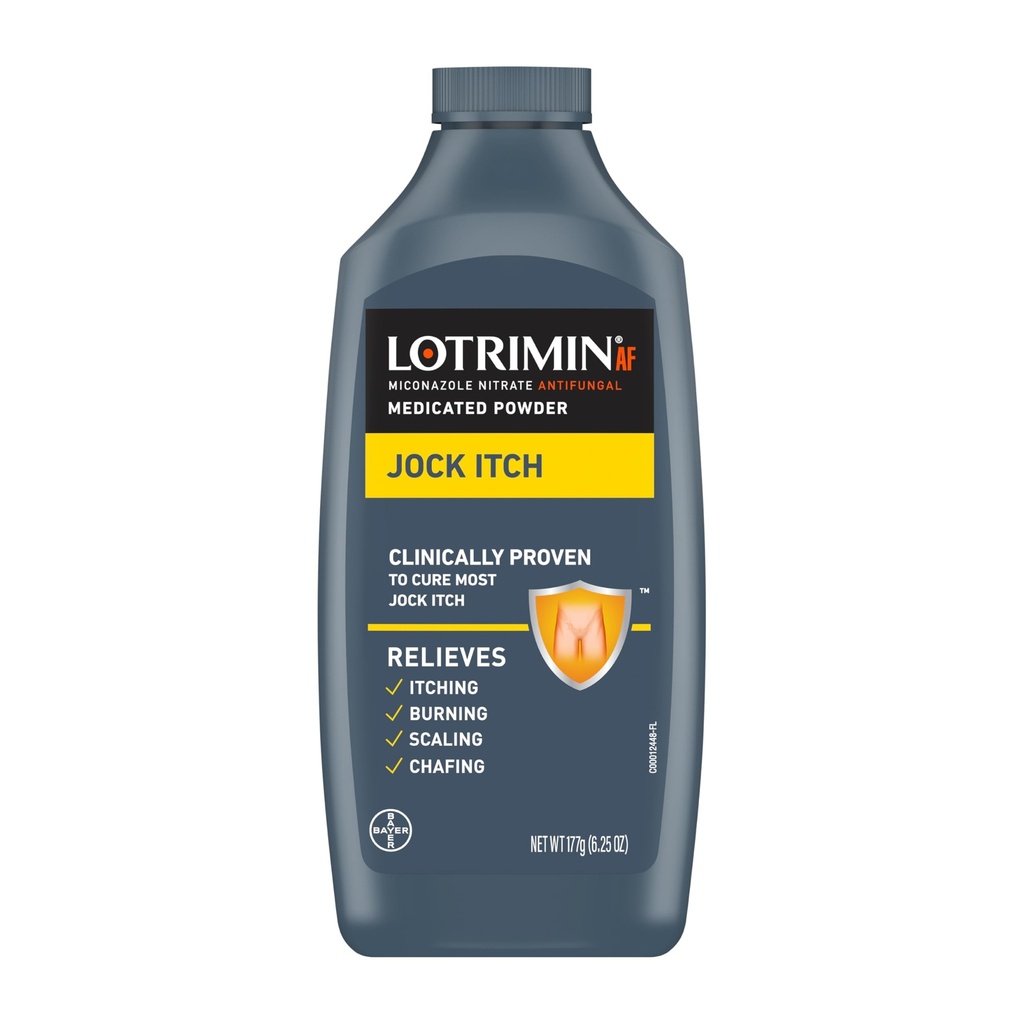 Lotrimiini Sienilääke Jock Itch lääkejauhe Mikonatsolinitraatti, Jock kutina hoito miesten, naisten ja lasten yli ikä 2, 6.25 oz pullo