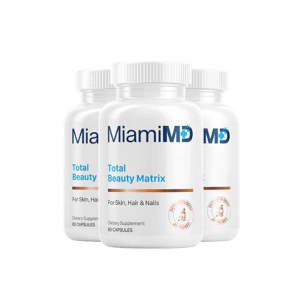 MiamiMD Total Beauty Matrix Collagen täydentää naisille - Collagen kapselit C-vitamiini hiukset, iho ja kynnet - julma vapaa - 60 kapselia