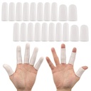 ANCIRS Gel Finger Support Protector Gloves, Gel Finger Cots/Covers - Olika storlekar Silicone Fingertips för Hands Cracking, Eczema Skin (20pcs White)