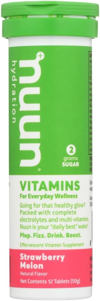 Nuun-vitamiinit: Mansikka meloni päivittäin nesteytys täydentää (3 putket 12 Tabs)3