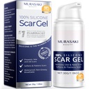100% Silicone Scar Gel Scar Cream - Avancerad Scar Gel för kirurgiska Scars, C-Section, Stretch Marks, Acne, Injury, Burns, Keloids, Old and New Scars 1.06oz(30g) (Maximum Strength 100% Silikon)