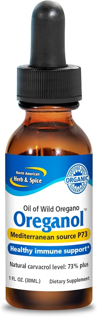 POHJOINEN AMERICAN HERB & SPICE Oreganol - 1 fl oz, 2 pakkaus - Käsittelemätön, Wild, Organic Oregano Oil - Mediterranean Source P73 - Ei-GMO - 864 Yhteensä