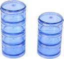 SUPVOX 1 Set Cylinder pinottava pillerilaatikko Round Weekly Pill Container Dispenser ja lääkkeiden (sininen)