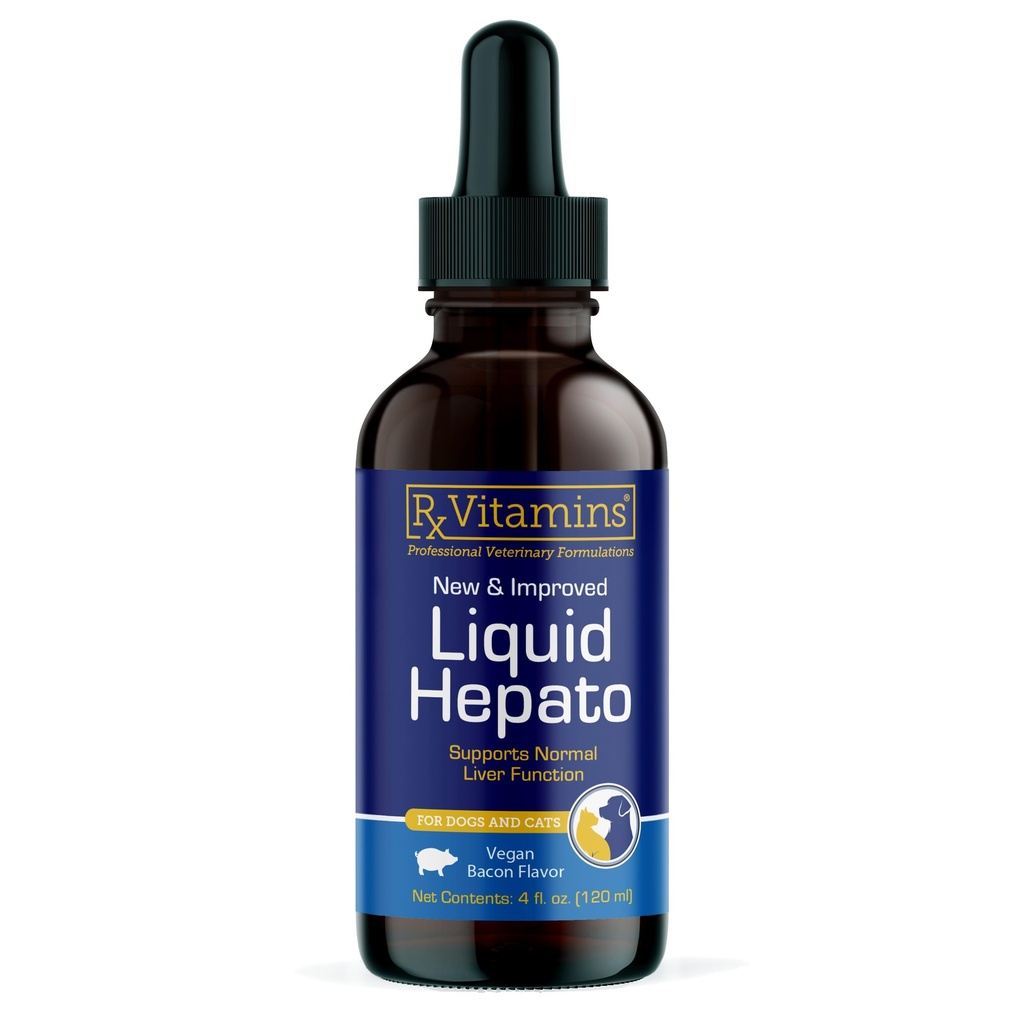 Rx Vitamiinit Liquid maksa tuki koirille ja kissat - maksan tuki täydentää maito Thistle koirille (Silymarin & Silybinin) ja B-vitamiini - Bacon Flavor (4oz)
