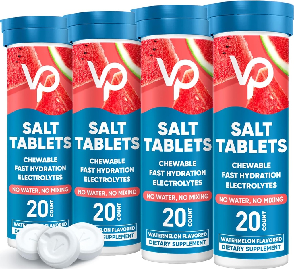 Venture Pal Chewable Electrolyte Tablets, 80 Count Fast-Ssolve Sugar-Free Stick Salt Tablets - Variety Pack for Rapid Hydration, Outdoor Running, Retkeily, Urheilu Keto & Vegan Friendly 