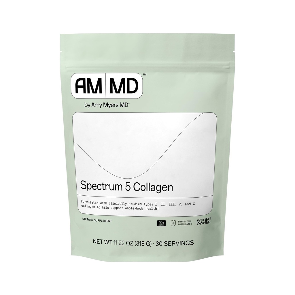 Amy Myers MD Spectrum 5 Collagen Peptides Powder - Daily Collagen Supplement for Healthy Hair, Skin & Nails - for Joint Support, Gut & Immuuniterveys - 30 Palvelimet