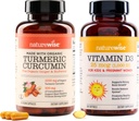 NatureWise Curcumin Turmeric 750mg & D3-vitamiini 1000iu nivel-, luu- ja immuunituki [90 Count, 360 Count]