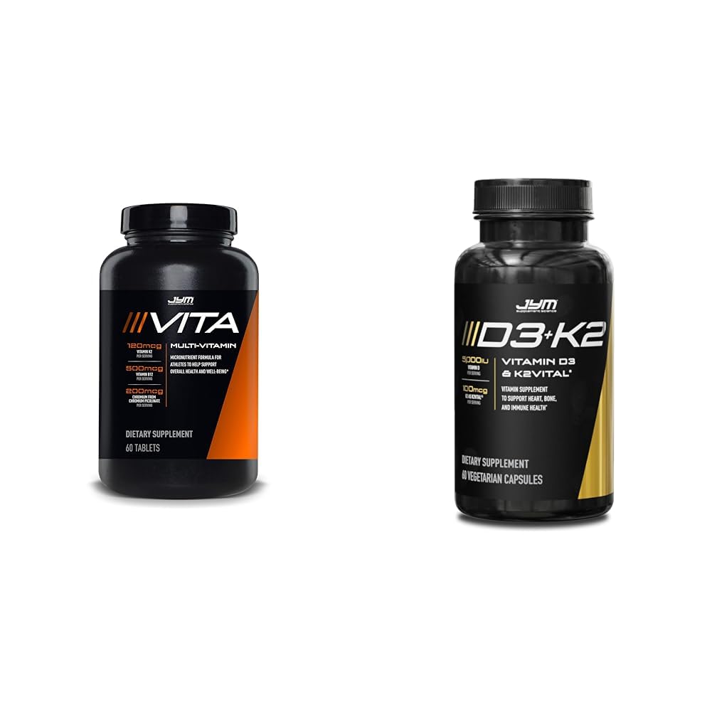 JYM Supplement Science Vita JYM Multivitamiini, D3 & K2 Bone and Cardiovascular Support 60 tablettia