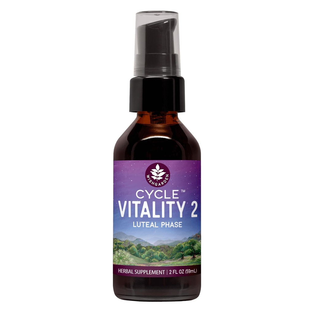 ToivoaGarden Yrtit Cycle Vitality 2 Luteal vaihe - Plant-Based Progesterone täydentää Wild Jam & Vitex Chasteberry tukee Terveet Kuukautissyklit, Hedelmällisyys & Terve Progesterone tasot, 2oz